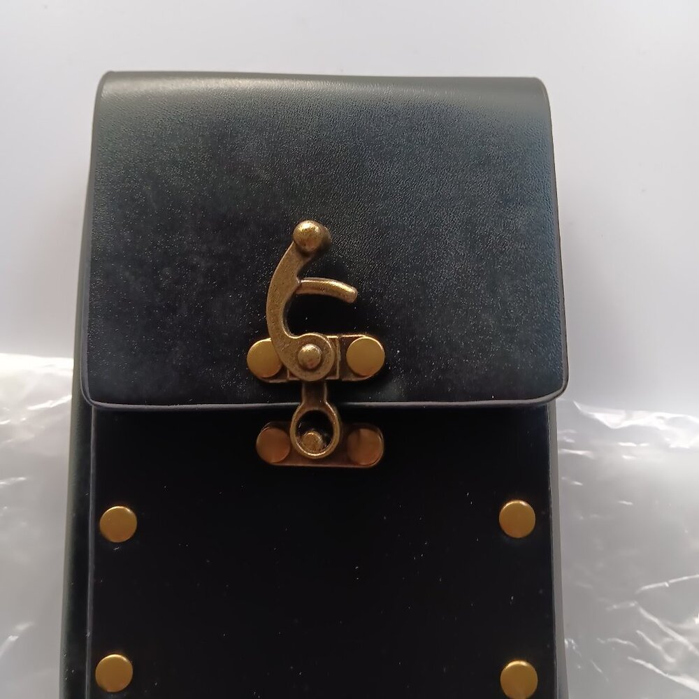 New Belt Bag Pouch Cellphone Holder Faux Leather Black 6.5" x 4" Detachable Belt - Picture 4 of 11